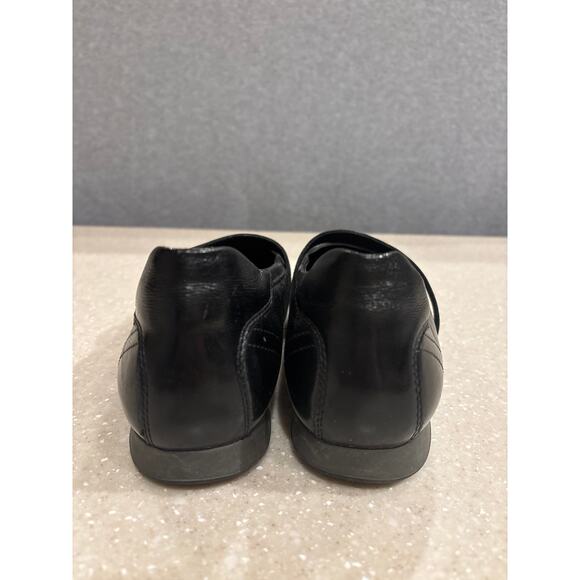 Mephisto Basilia Flat Shoes Women's Size 11 Black Leather Vernis Fripe Slip On - Picture 4 of 8